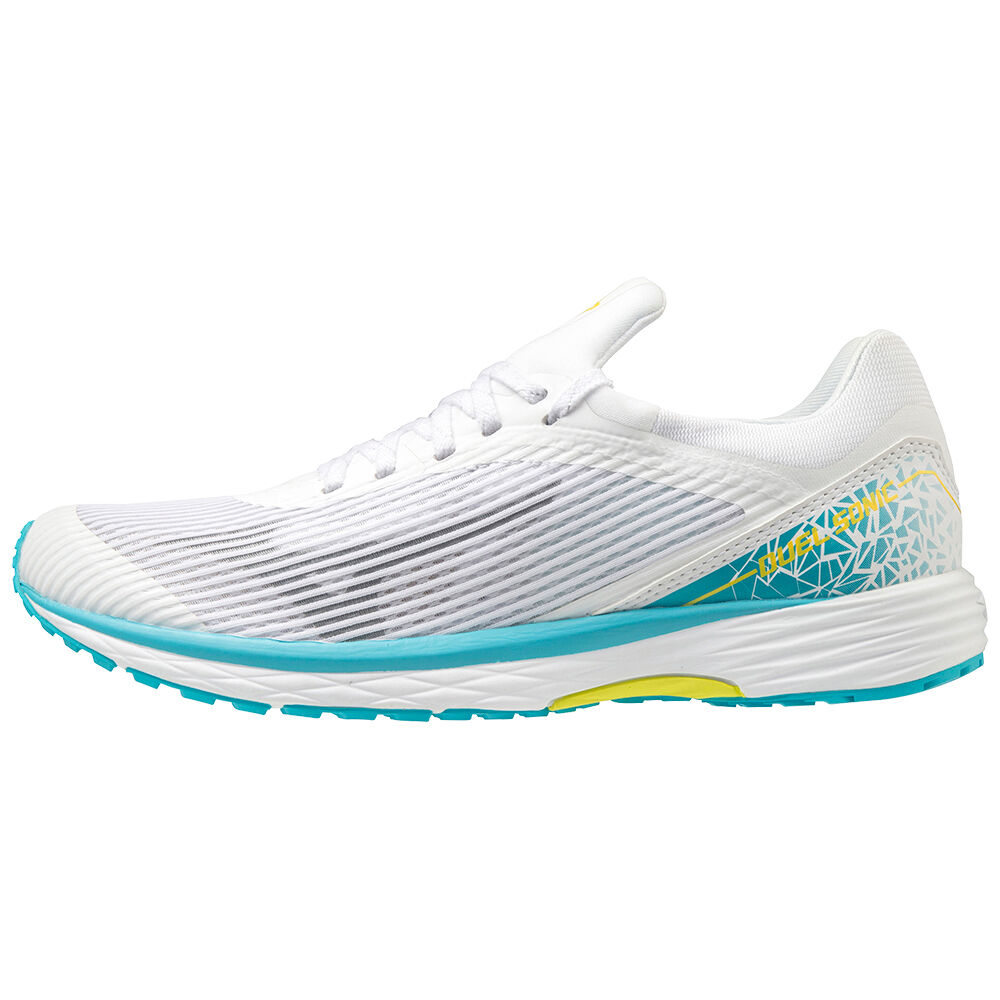 Sapatilhas Running Mizuno Duel Sonic - Mulher - Branco/Azuis - EKVDS2031